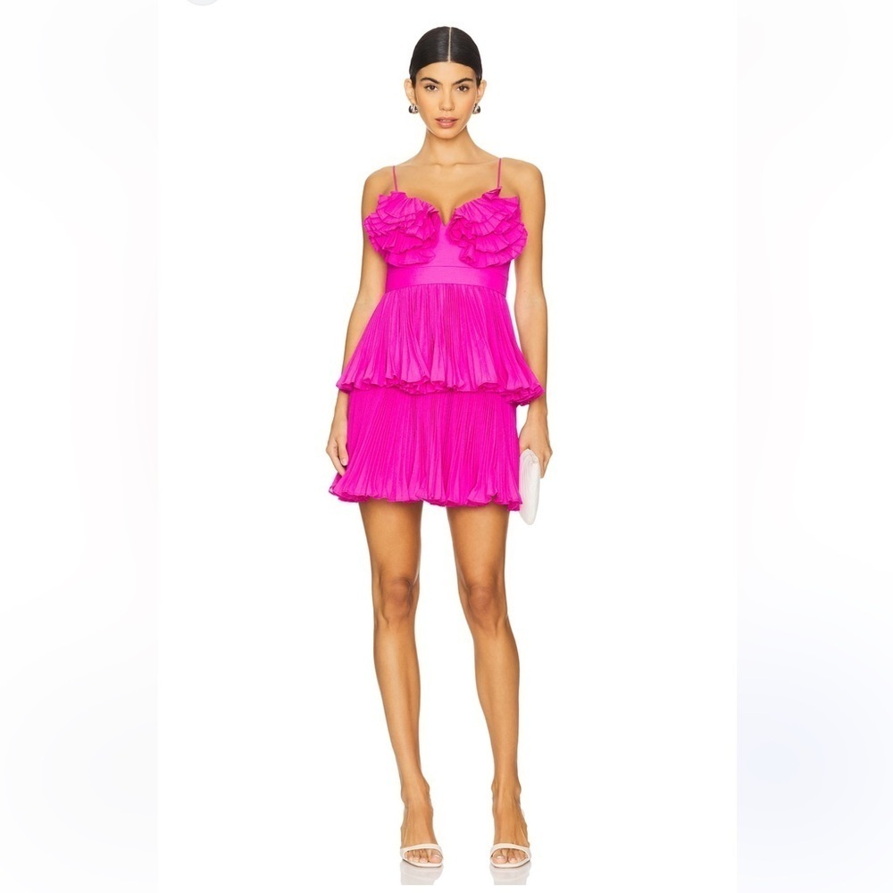 ANTHROPOLOGIE Acler Griffith mini dress in fuchsia SIZE 2 nwt